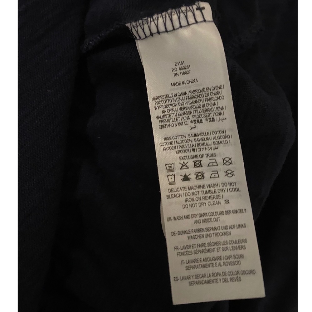 Boden Tara Tiered Midi Dress US 8 Pom Trim 100% Cotton Navy Blue - Picture 11 of 15